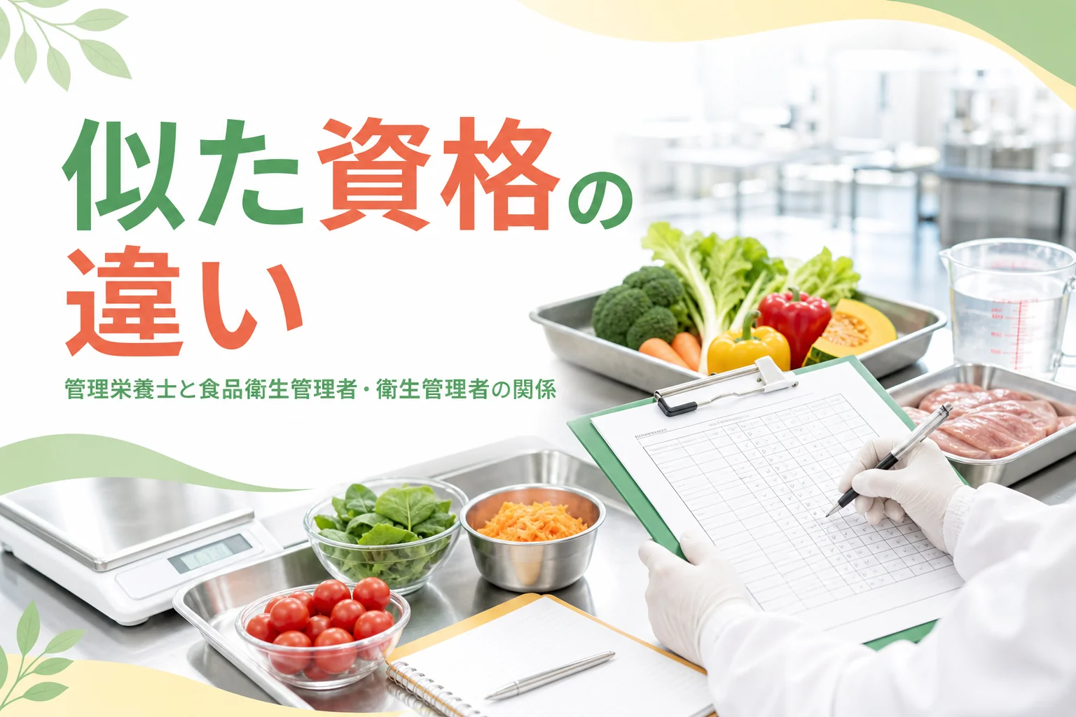 管理栄養士・栄養士と食品衛生管理者・衛生管理者・食品衛生責任者の関係を解説する記事のアイキャッチ