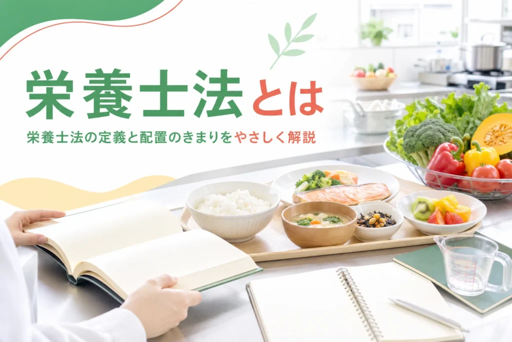 栄養士法の定義と配置のきまりを解説する記事のアイキャッチ