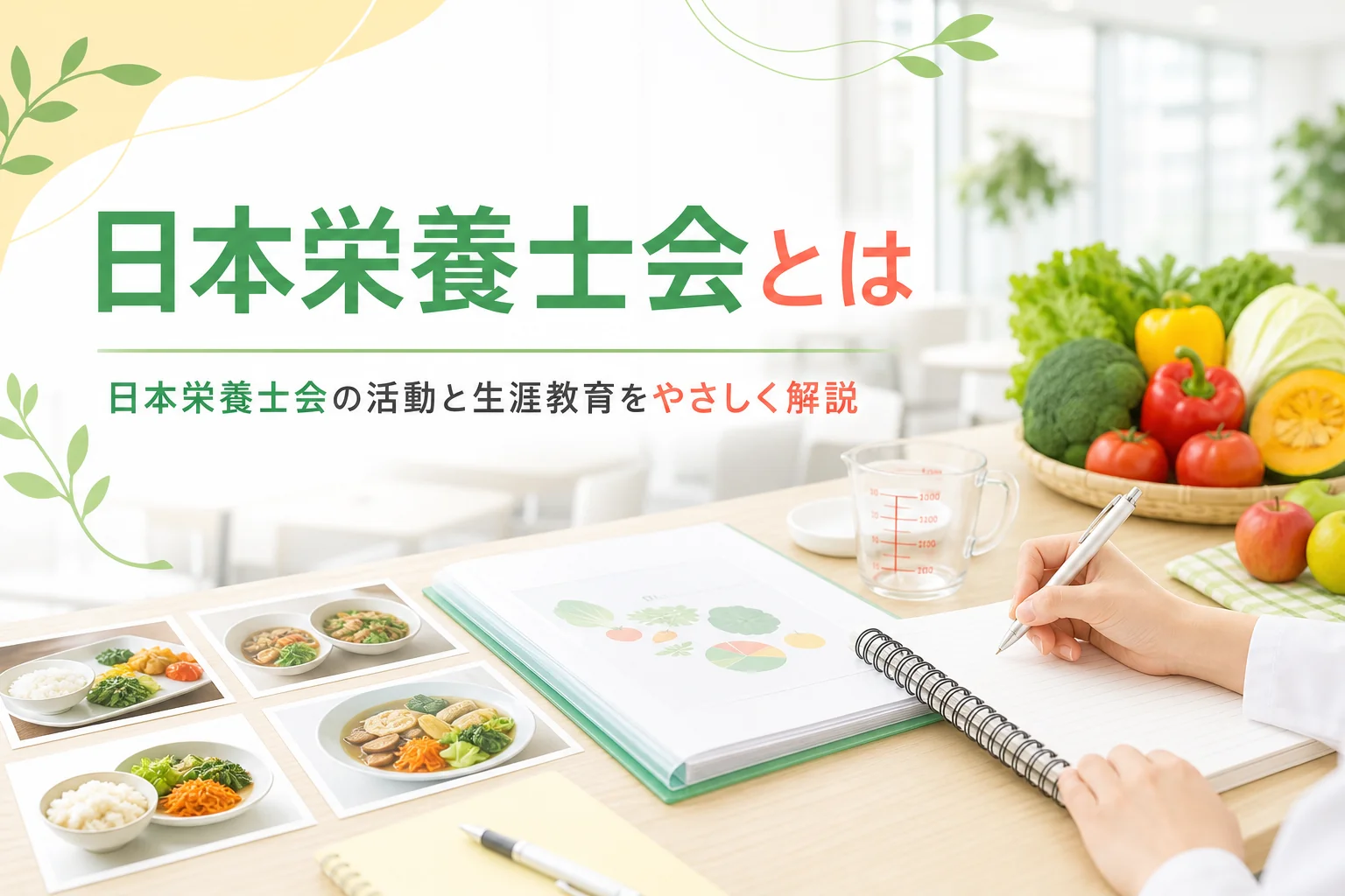 日本栄養士会の活動と入会でできること、生涯教育のしくみを解説する記事のアイキャッチ