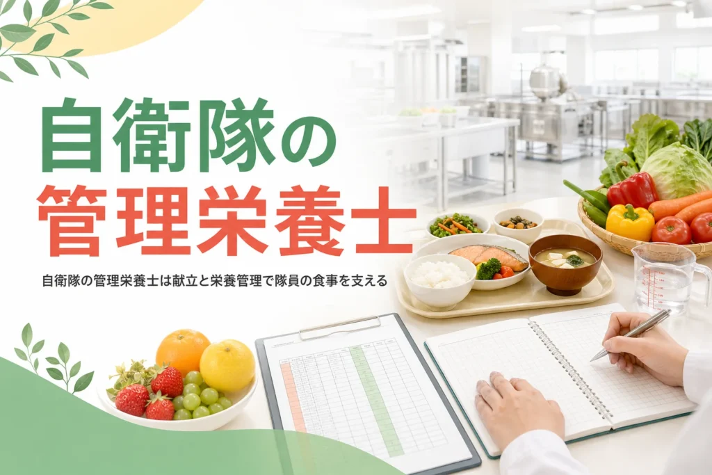 自衛隊の管理栄養士の仕事と採用のしくみを解説する記事のアイキャッチ