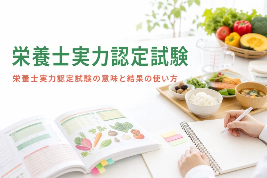 栄養士実力認定試験の受ける意味と結果の使い方を解説する記事のアイキャッチ