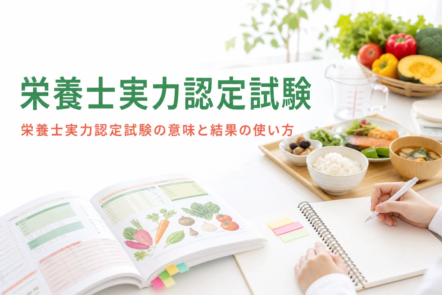 栄養士実力認定試験の受ける意味と結果の使い方を解説する記事のアイキャッチ