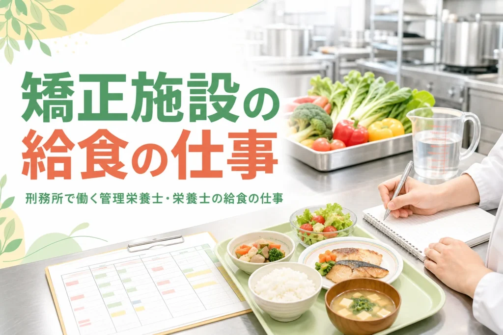 刑務所で働く管理栄養士・栄養士の給食の仕事を解説する記事のアイキャッチ