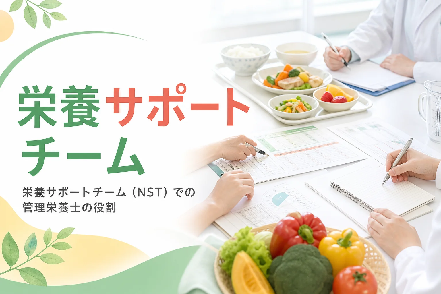 栄養サポートチームで管理栄養士が担う役割を解説する記事のアイキャッチ