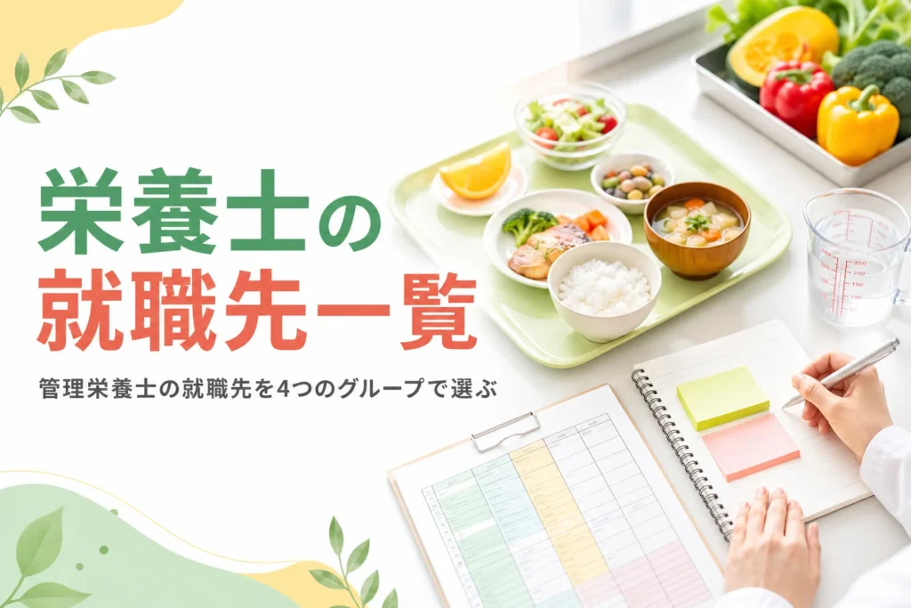 栄養士・管理栄養士の就職先と選び方を解説する記事のアイキャッチ
